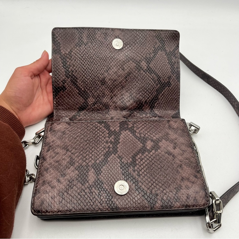 Michael Kors Brinkley Md Python Embossed Leather … - image 6